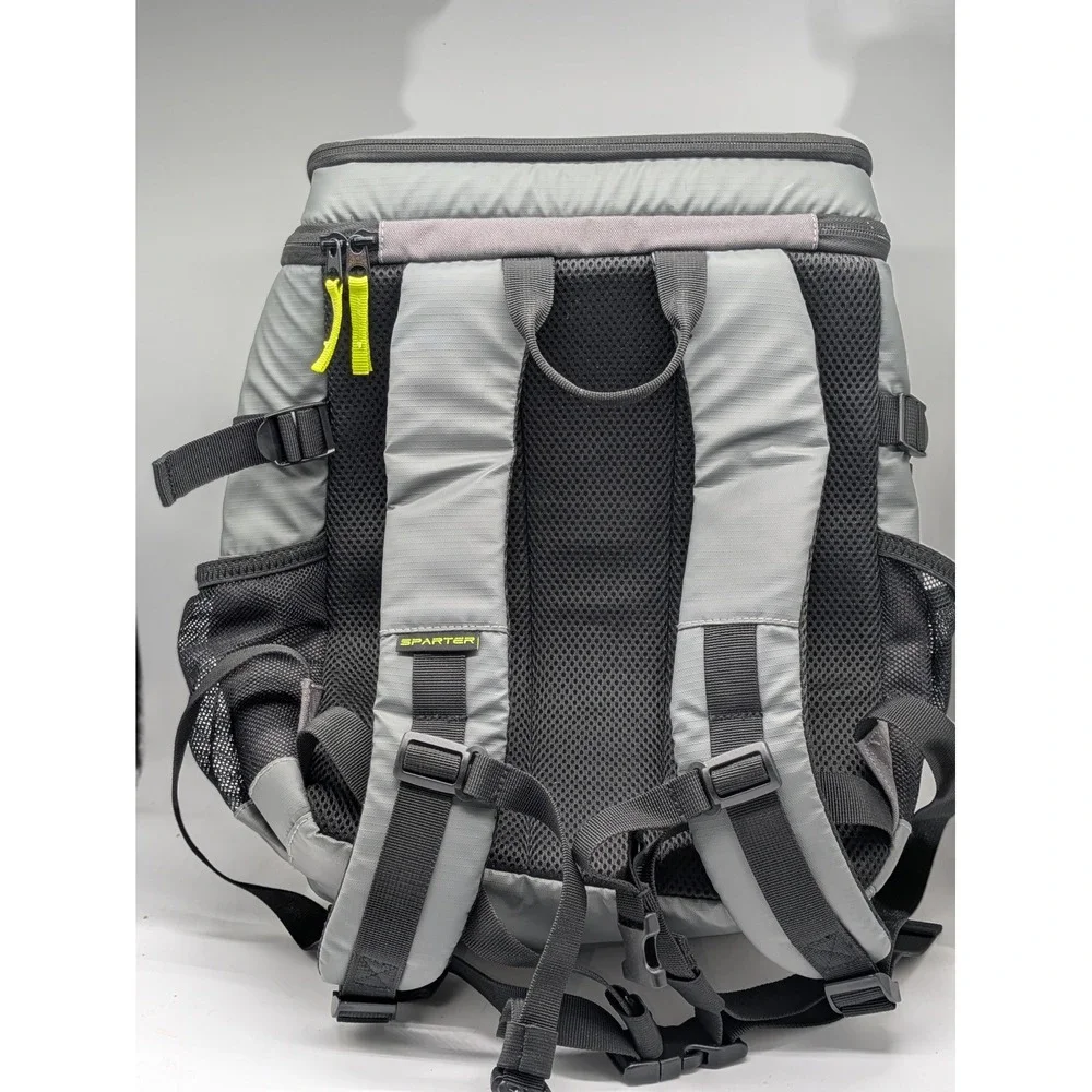 Sparter Insulated Cooler Backpack Gray Leakproof Soft Cooler 16x12x7 Hiking